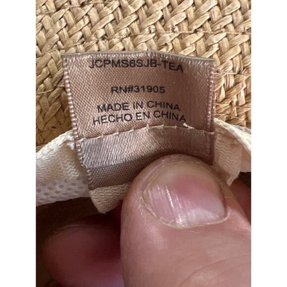 St. John’s Bay Natural Straw Hat Sz L/XL Wide Brim Fedora